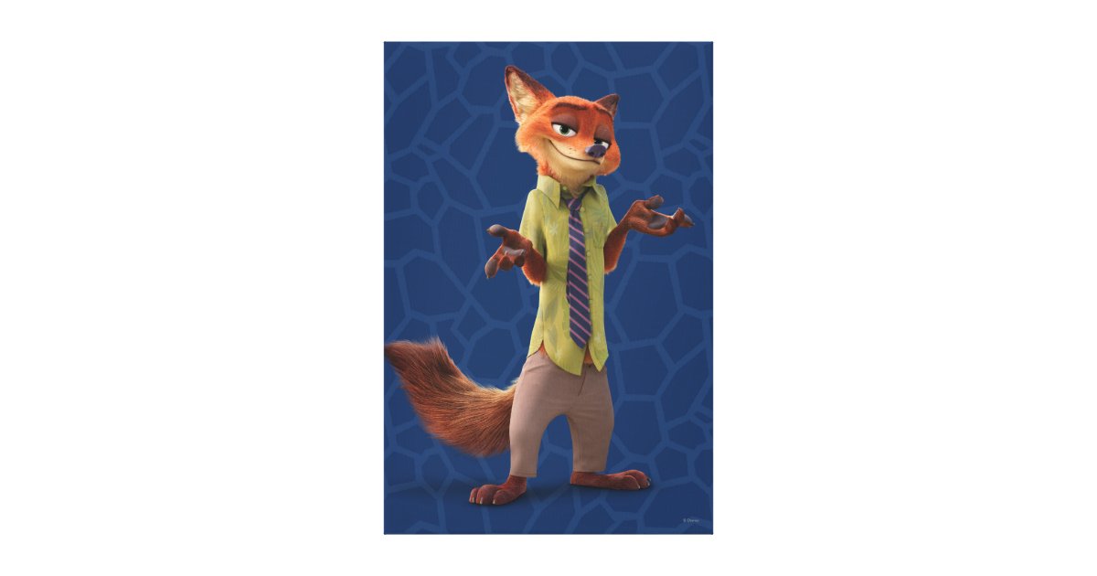 zootopia nick wilde canvas print zazzlecom