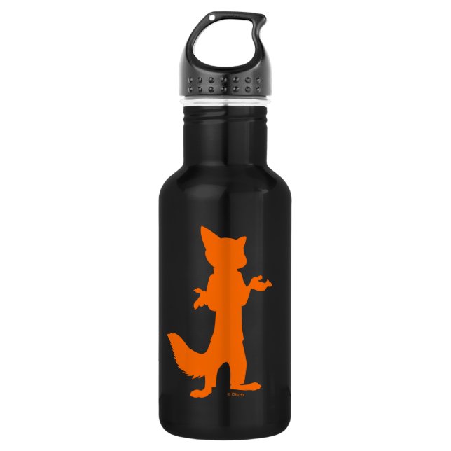 Zootopia | Nick Wilde Silhouette Stainless Steel Water Bottle (Front)