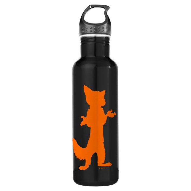 Zootopia | Nick Wilde Silhouette Stainless Steel Water Bottle (Front)