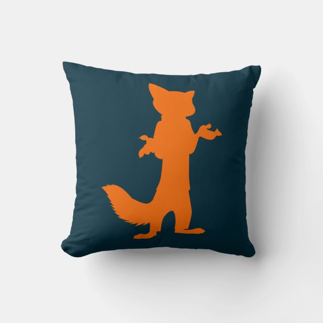 Zootopia | Nick Wilde Silhouette Throw Pillow (Front)