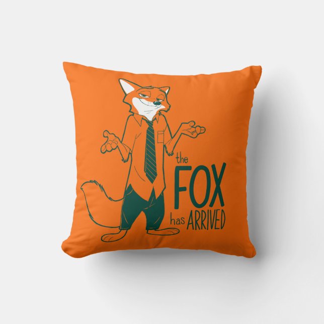 Zootopia | Nick Wilde - The Fox has Arrived Throw Pillow (Front)