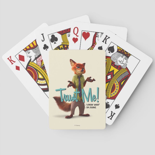 Zootopia | Nick Wilde - Trust Me! Playing Cards (Back)