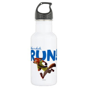 Zootopia Nick Wilde - When in Doubt, RUN! Stainless Steel Water Bottle