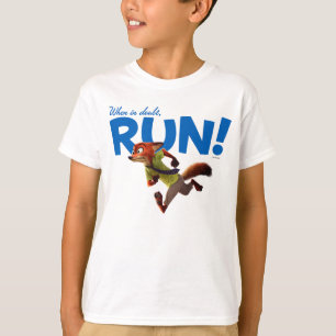 Zootopia Nick Wilde - When in Doubt, RUN! T-Shirt