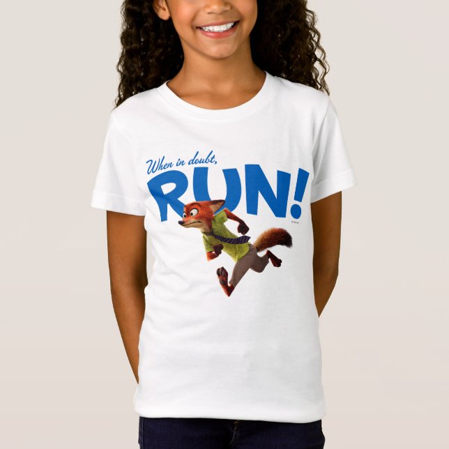 Zootopia | Nick Wilde - When in Doubt, RUN! T-Shirt (Front)