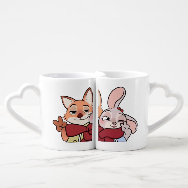 Zootopia "WildeHopps" Couple Mug Set  (Front Nesting)