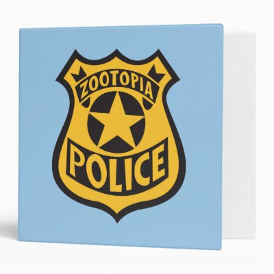 Zootopia | Zootopia Police Badge 3 Ring Binder
