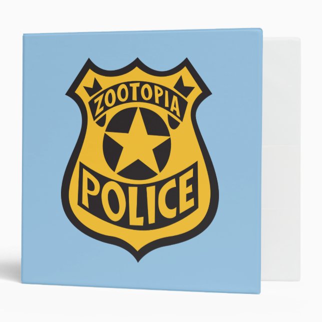 Zootopia | Zootopia Police Badge 3 Ring Binder (Front/Inside)