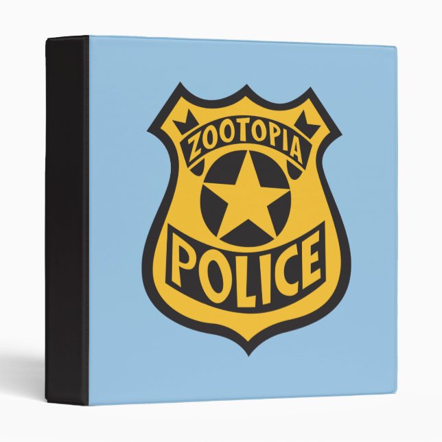 Zootopia | Zootopia Police Badge 3 Ring Binder (Front/Spine)