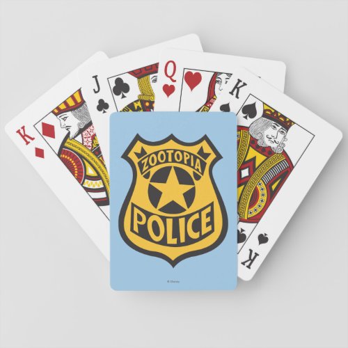 Zootopia  Zootopia Police Badge Poker Cards