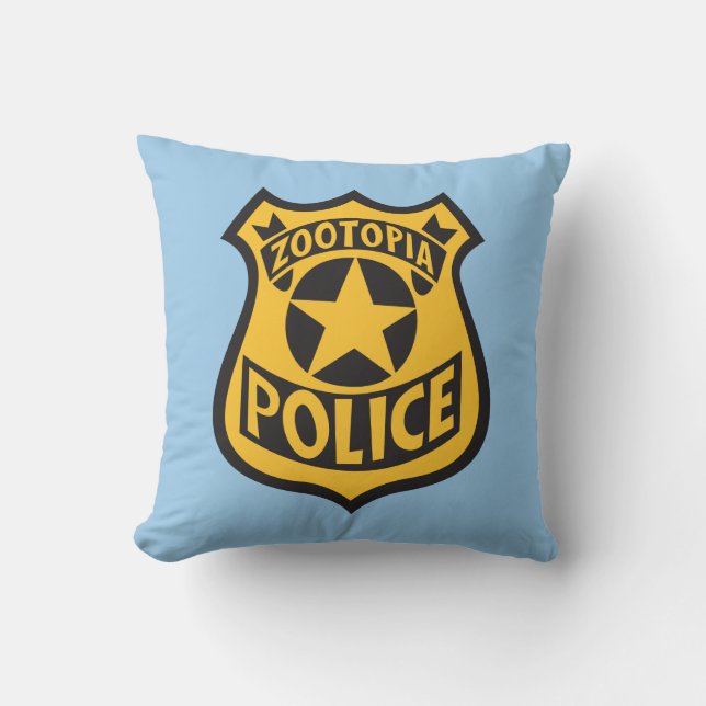 Zootopia | Zootopia Police Badge Throw Pillow (Front)