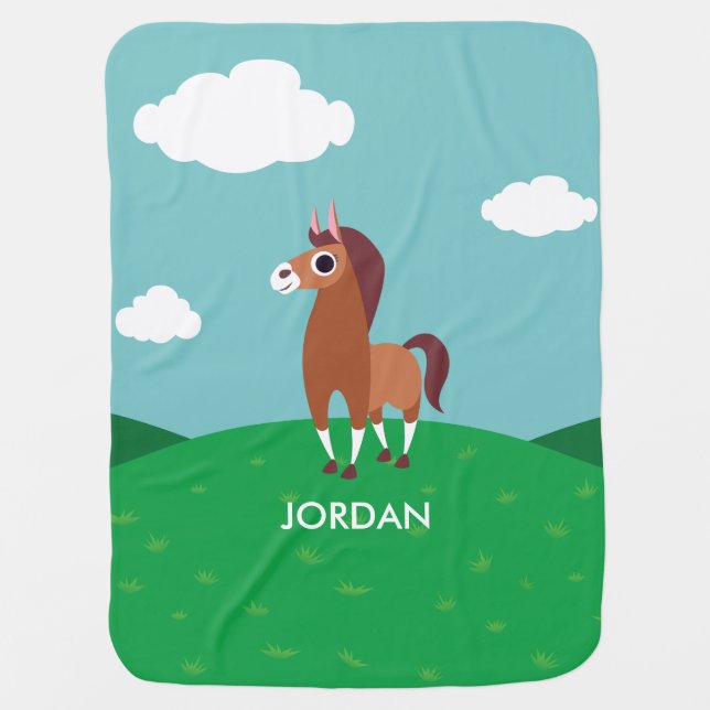 Zora the Horse Baby Blanket (Front)
