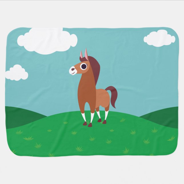 Zora the Horse Baby Blanket (Horizontal)