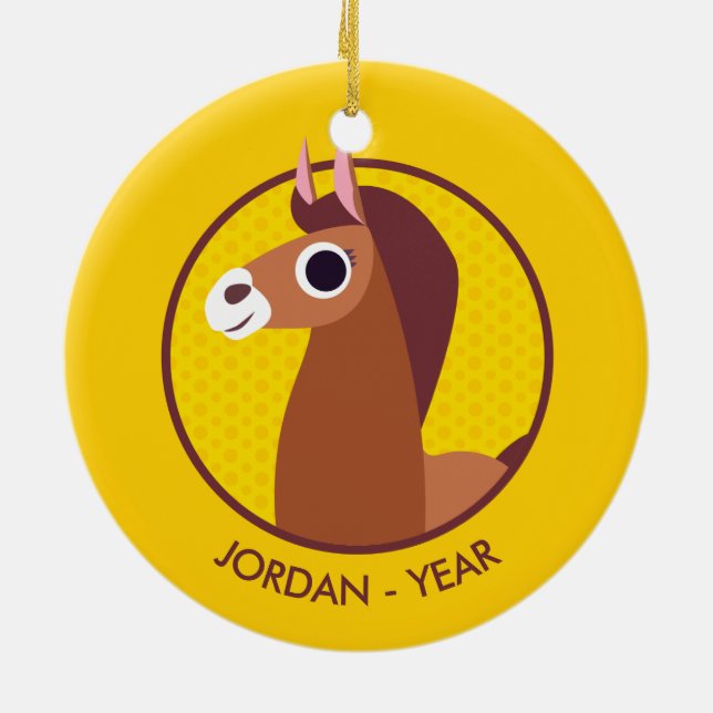 Zora the Horse Ceramic Ornament (Back)