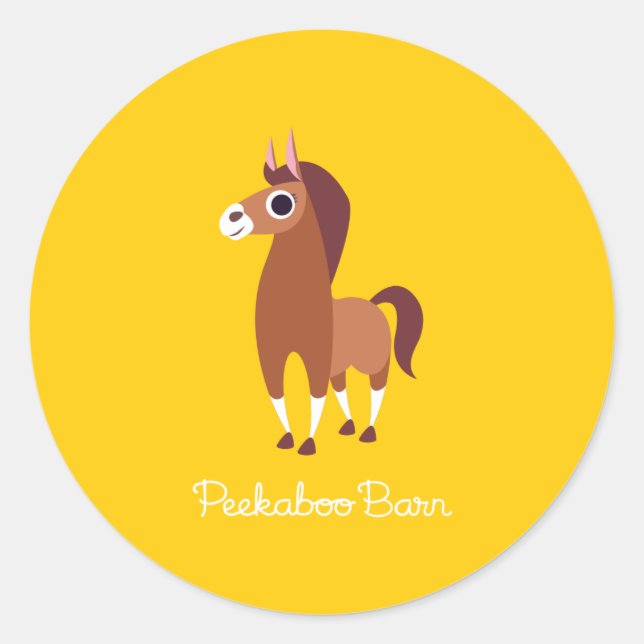 Zora the Horse Classic Round Sticker (Front)