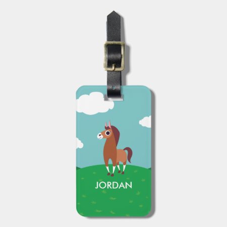 Zora The Horse Luggage Tag