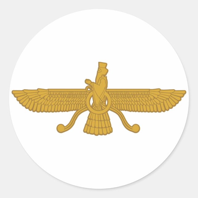 Zorastrian Symbol Classic Round Sticker (Front)