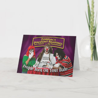 Zordia's Discount Birthday Readings Card