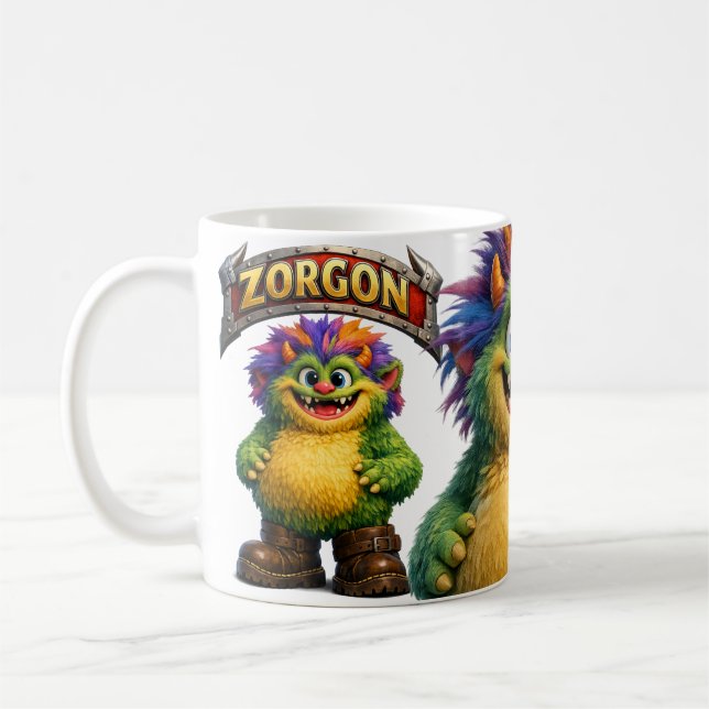 Zorgon Funny Monster Coffee Mug (Left)