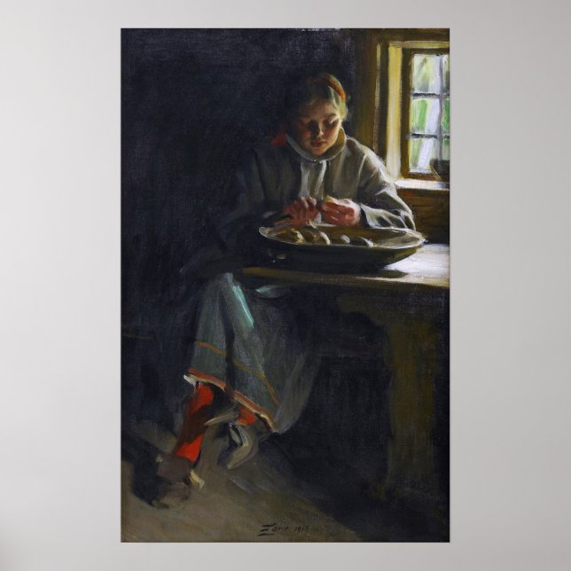 Zorn - Peeling Potatoes Poster (Front)