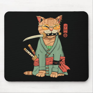 Zoro Cat Warrior Mouse Pad