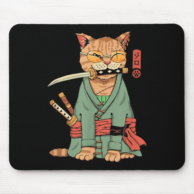 Zoro Cat Warrior  Mouse Pad (Front)