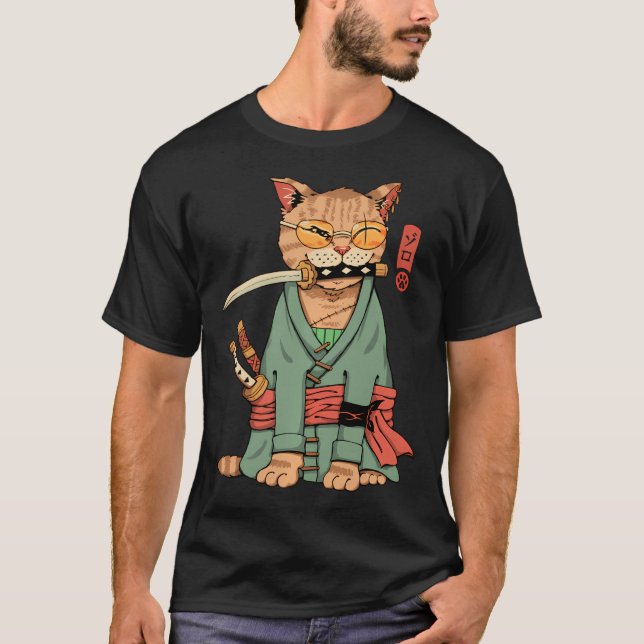 Zoro Cat Warrior T-Shirt (Front)