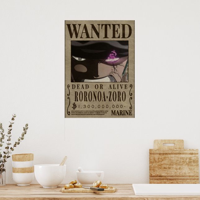 Zoro Third Wanted Poster | Zazzle