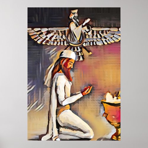 Zoroaster at Prayer Poster