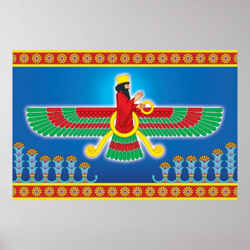Zoroastrian Persian Faravahar Poster