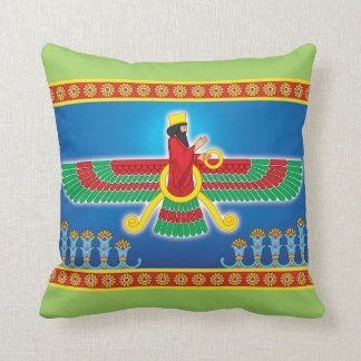 Zoroastrian Persian Faravahar Throw Pillow