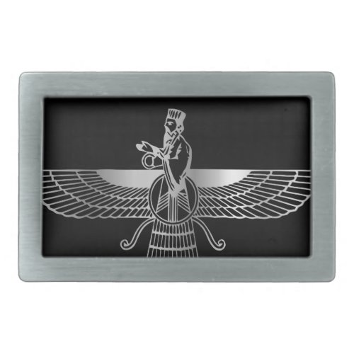 Zoroastrianism Faravahar Rectangular Belt Buckle