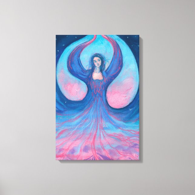 Zorya Dawn Goddess Slavic Folklore Surreal Fantasy Canvas Print (Front)