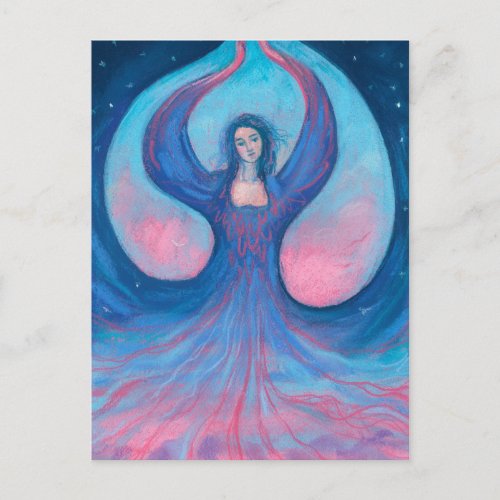 Zorya Dawn Goddess Slavic Folklore Surreal Fantasy Postcard