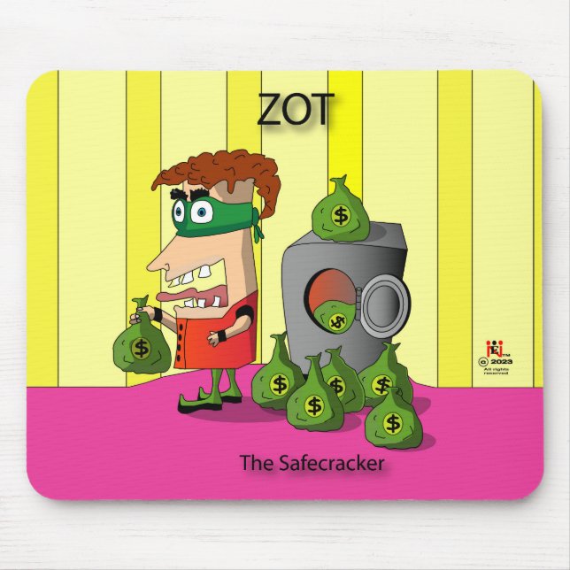 Zot the Safecracker Mousepad (Front)