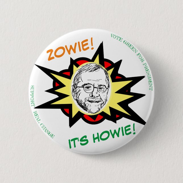 ZOWIE! IT'S HOWIE! BUTTON (Front)