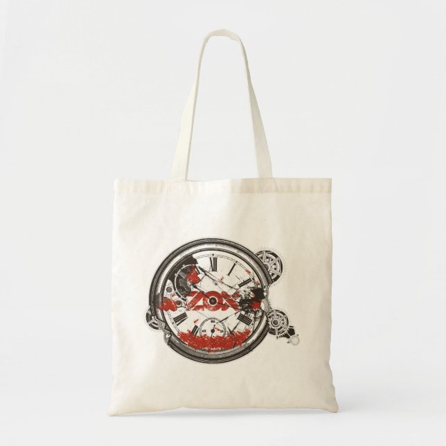 ZOX - Line in the Sand Clockface Graphic Tote Bag (Front)
