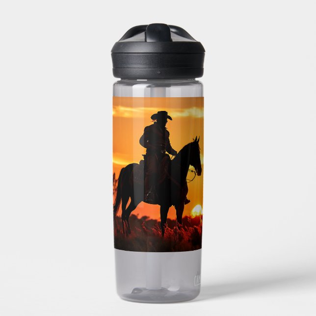 ZOYNK Cowboy Sunset 0023384 Water Bottle (Front)