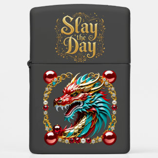 ZOYNK Dragon Bling Slay The Day 11906 Zippo Lighter
