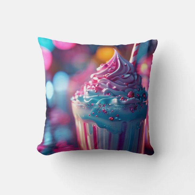 ZOYNK Milkshake Throw Pillow (Front)