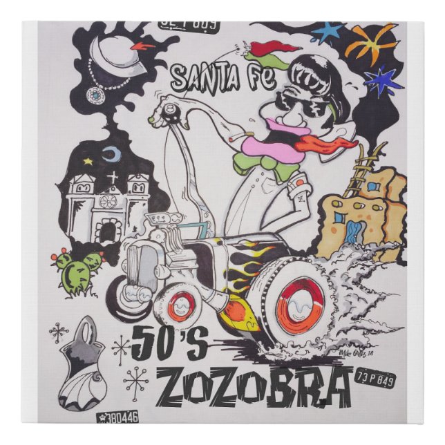 Zozobra hot rod faux canvas print (Front)