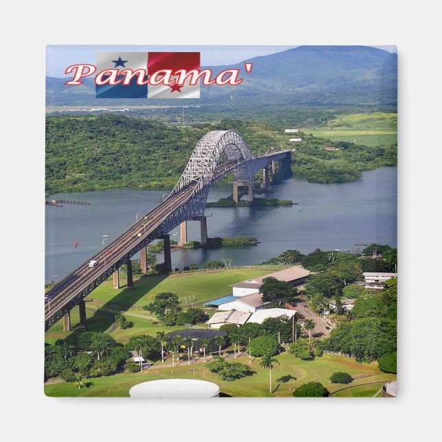zPA005 PANAMA, Bridge of the Americas, Fridge Magnet (Front)
