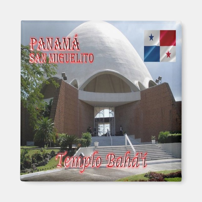 zPA012 PANAMA, Bahá'í Temple in San Miguelito,  Magnet (Front)