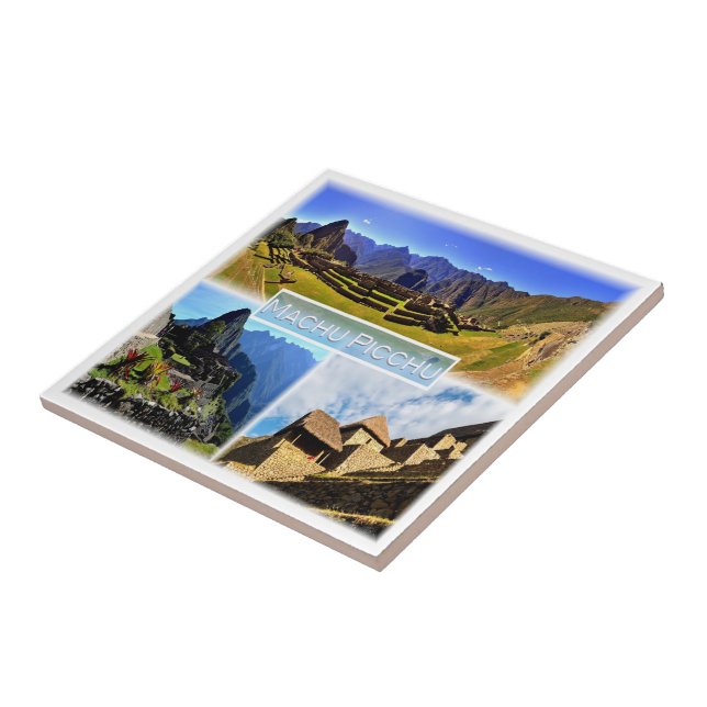 zPE005 MACHU PICCHU, Mosaic, Peru, America, Ceramic Tile (Side)