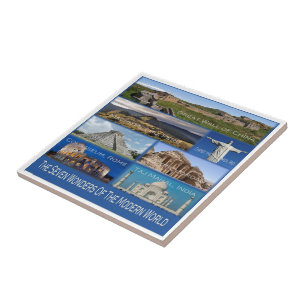 zPE006 The Seven Wonders Of The World, Ceramic Tile