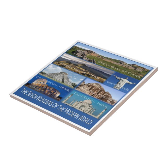 zPE006 The Seven Wonders Of The World, Ceramic Tile (Side)