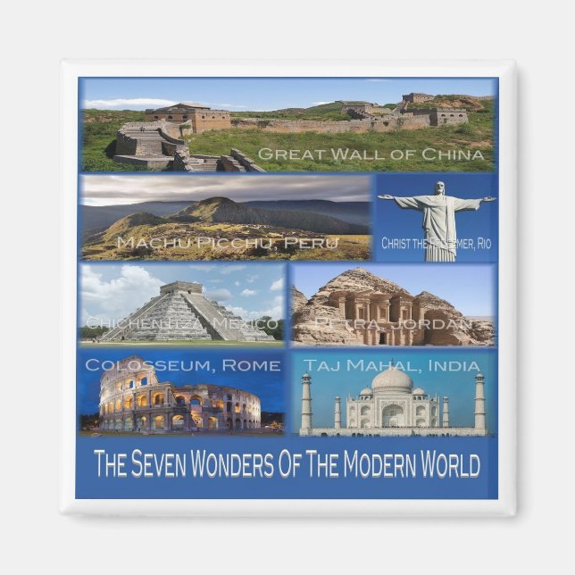 zPE006 The Seven Wonders Of The World, Fridge Magnet (Front)