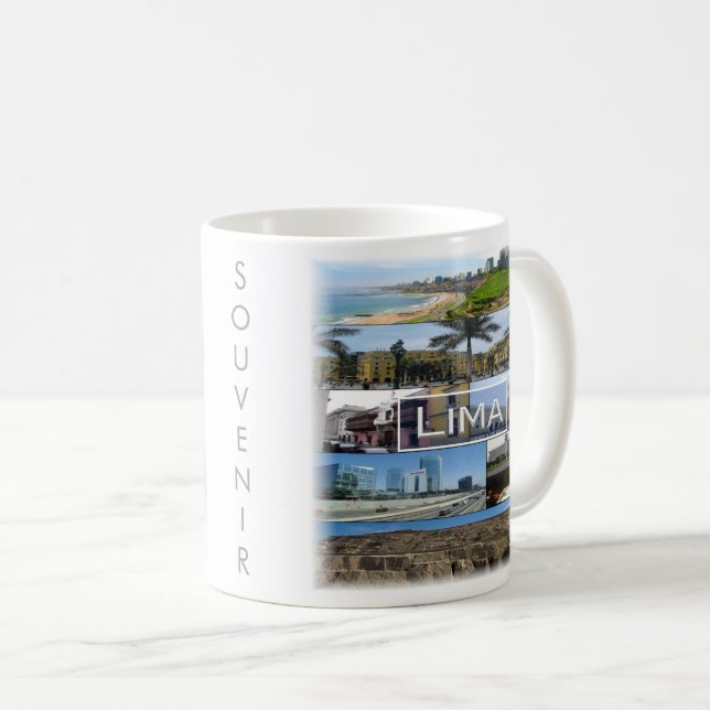 zPE008 mosaic of LIMA in Peru, America, Coffee Mug (Front Right)