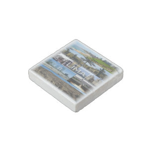 zPE008 mosaic of LIMA in Peru, America, Stone Magnet