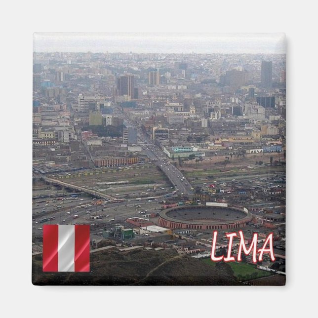 zPE021 LIMA, Panorama, Peru, America, Fridge Magnet (Front)